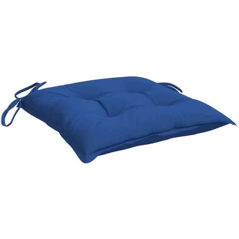 

vidaXL Cojines de silla 2 unidades tela azul 40x40x7 cm - Azul