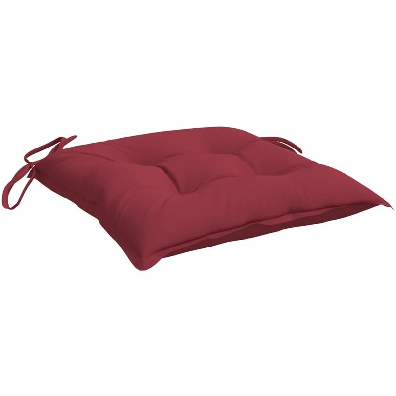 

Cojines de silla 2 unidades tela rojo tinto 40x40x7 cm - Rojo - Vidaxl