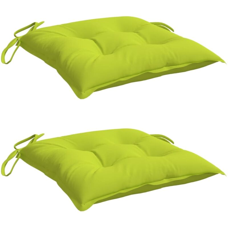 

Cojines de silla 2 unidades tela verde brillo 40x40x7 cm - Verde - Vidaxl