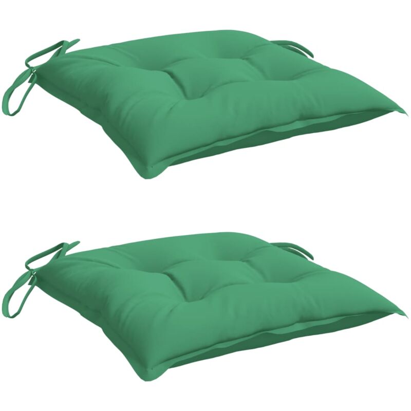 

Cojines de silla 2 unidades verde 50x50x7 cm - Verde - Vidaxl