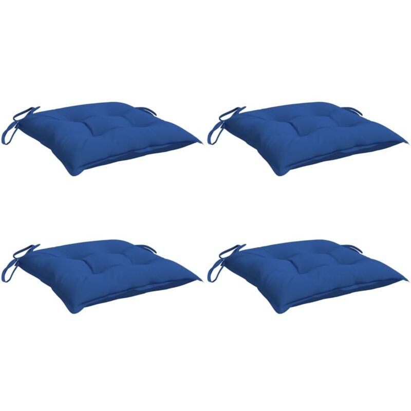 

Cojines de silla 4 unidades tela azul 40x40x7 cm - Azul - Vidaxl