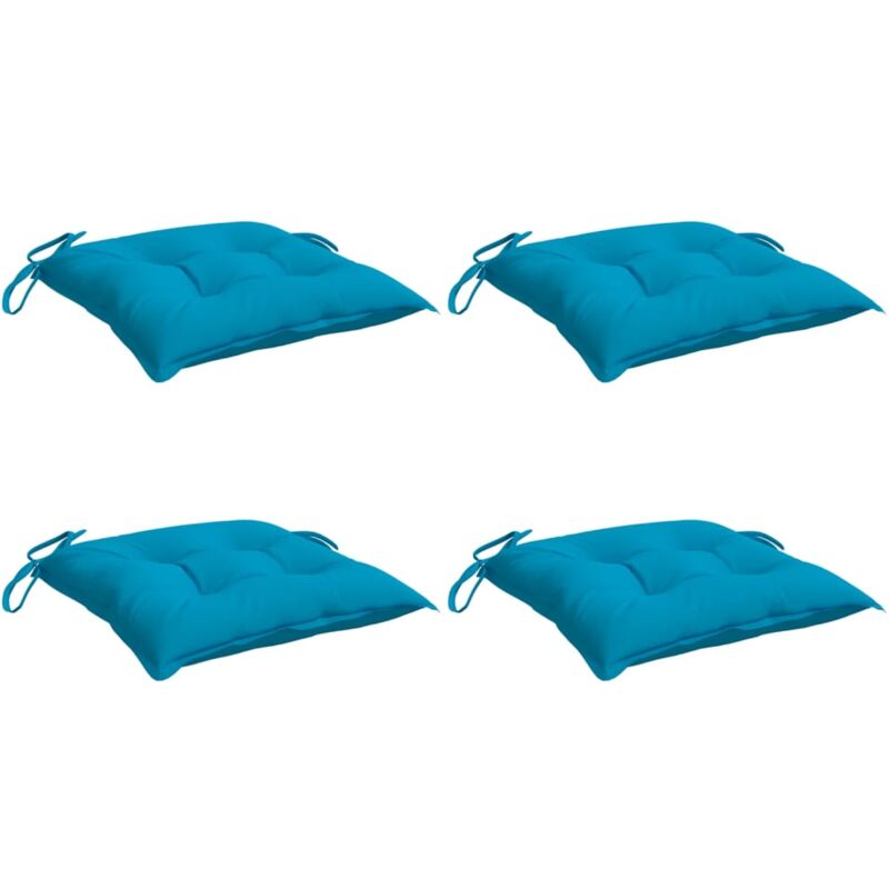 

Cojines de silla 4 unidades tela azul claro 40x40x7 cm - Multicolor - Vidaxl