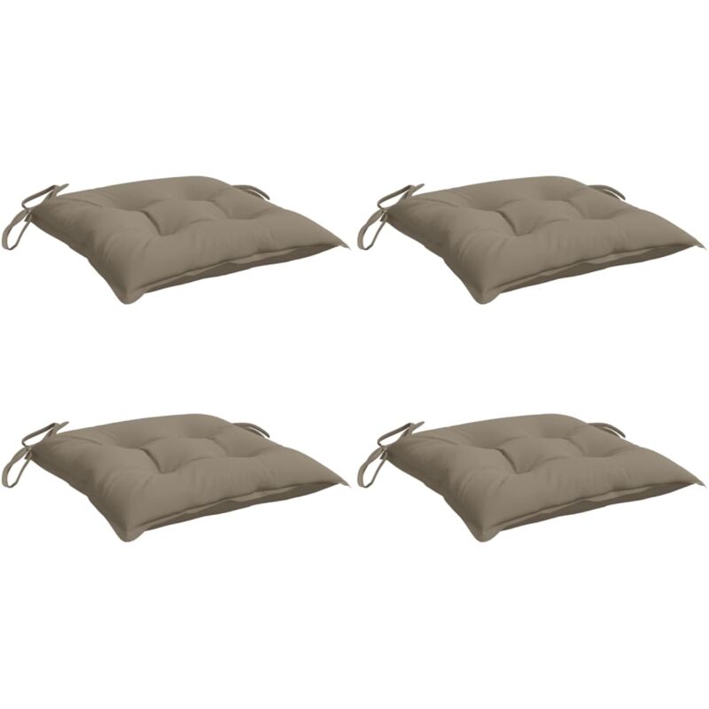 

Cojines de silla 4 unidades tela gris taupé 40x40x7 cm - Gris Topo - Vidaxl