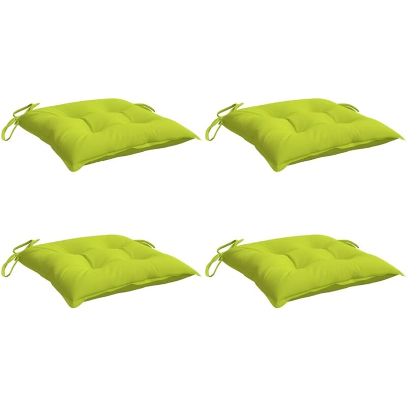 

Cojines de silla 4 unidades tela verde brillo 40x40x7 cm - Verde - Vidaxl