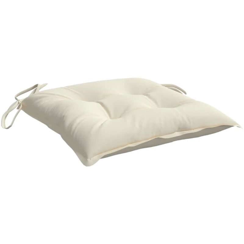 

vidaXL Cojines de silla 6 unidades tela blanco crema 50x50x7 cm - Blanco