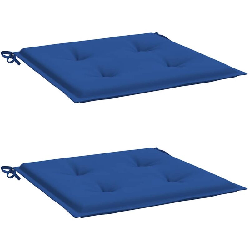 

Cojines de silla de jardín 2 uds tela azul royal 40x40x4 cm - Azul - Vidaxl