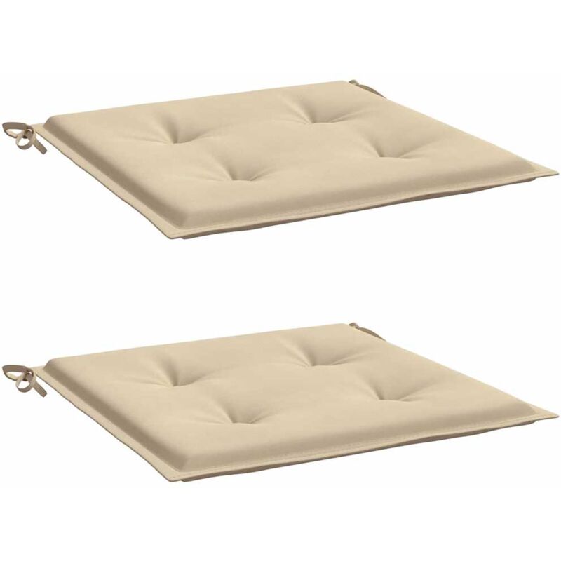 

Cojines de silla de jardín 2 uds tela beige 40x40x4 cm - Beige - Vidaxl