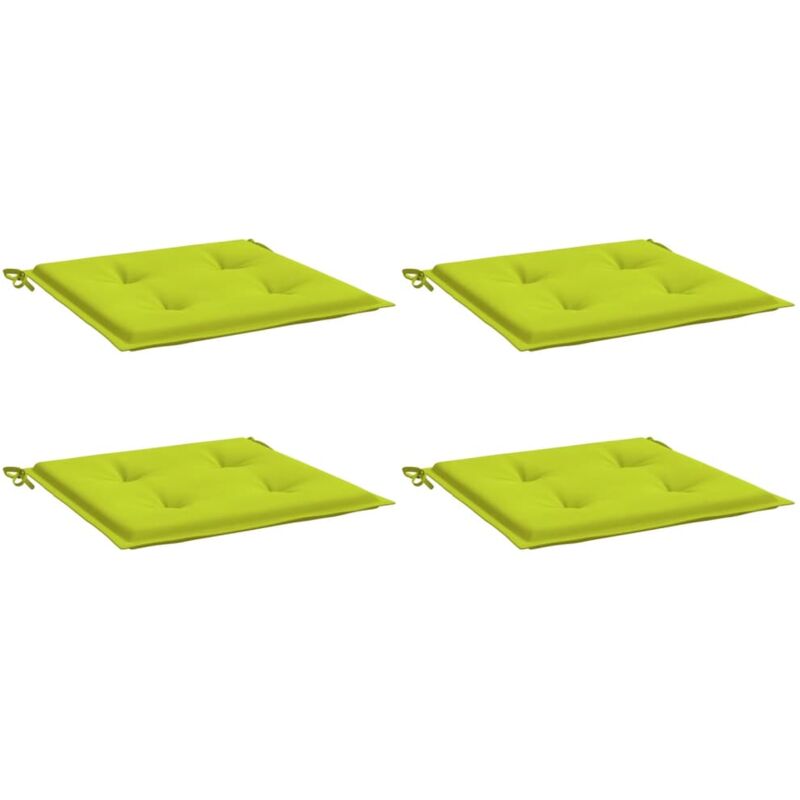 

Cojines de silla de jardín 4 uds tela verde brillante 50x50x4cm - Verde - Vidaxl