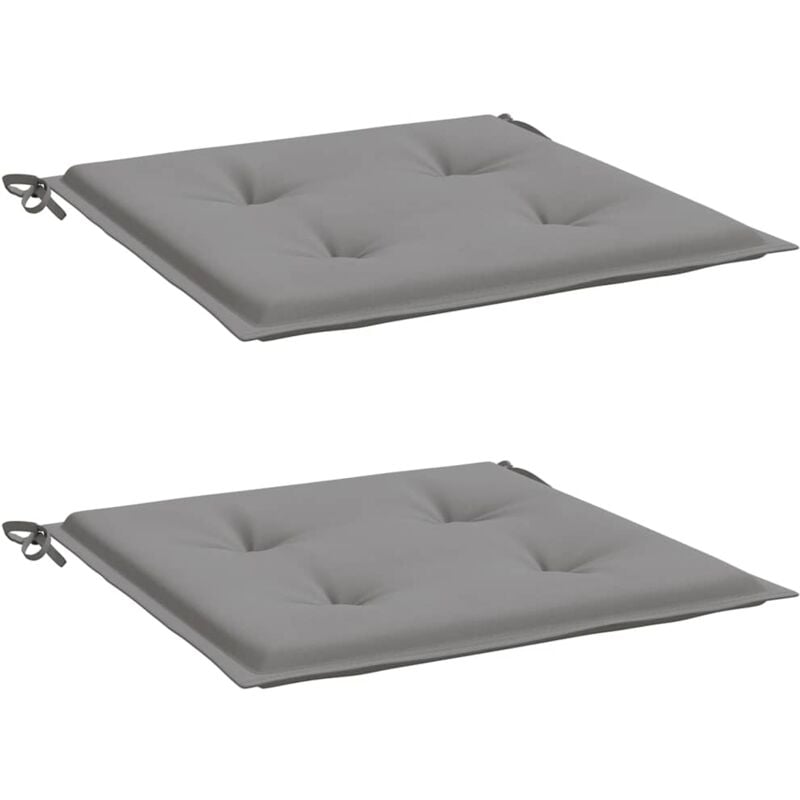 

Cojines de silla de jardín 2 uds tela gris 40x40x4 cm - Gris - Vidaxl