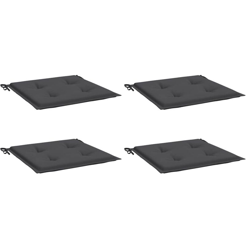 

vidaXL Cojines de silla de jardín 4 uds tela gris antracita 50x50x4 cm - Antracita