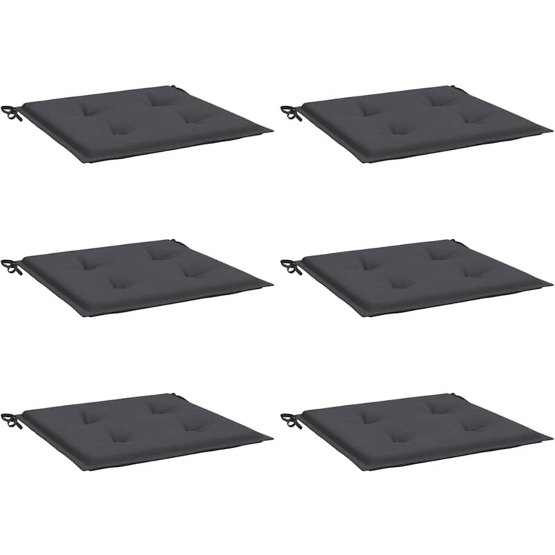 

Cojines de silla de jardín 6 uds gris antracita tela 40x40x4 cm - Antracita - Vidaxl