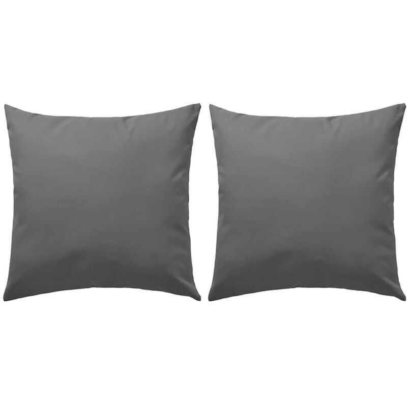 

vidaXL Cojines para exteriores 2 unidades 45x45 cm gris - Gris