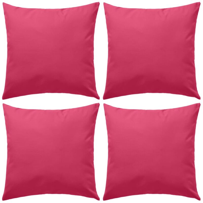 

vidaXL Cojines para exteriores 45x45 cm rosa 4 unidades - Rosa