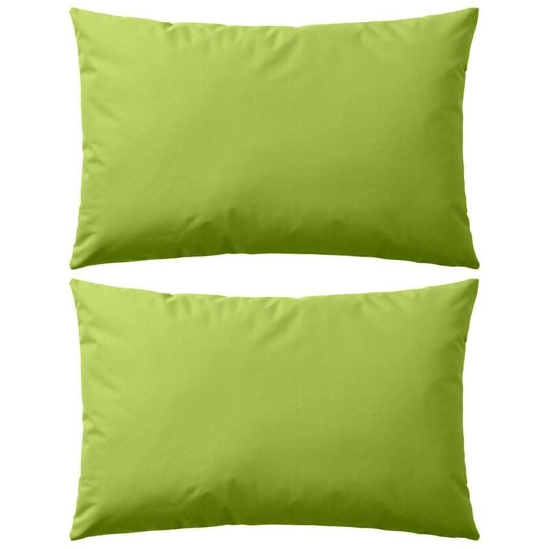 

vidaXL Cojines para exteriores 2 unidades 60x40 cm verde manzana - Verde