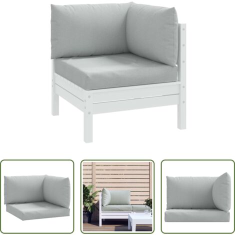 vidaXL Cojines para patio -  Cojines para sofá de palets 3 uds tela gris claro melange