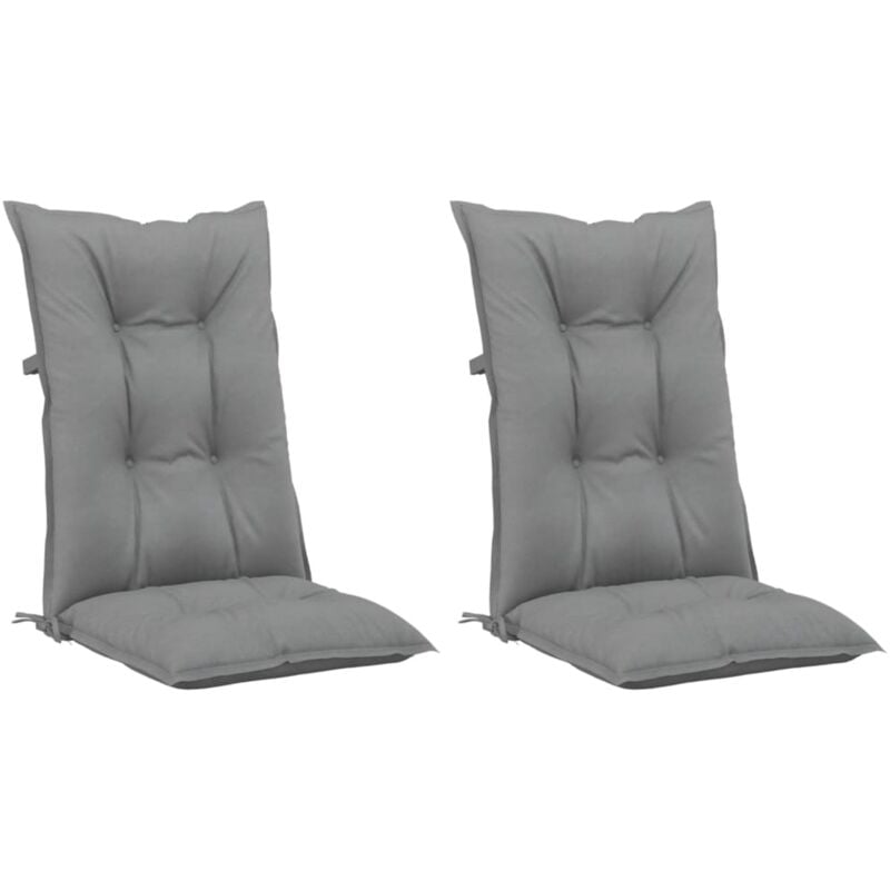 

vidaXL Cojines para sillas de jardín 2 uds gris 120x50x7 cm - Gris