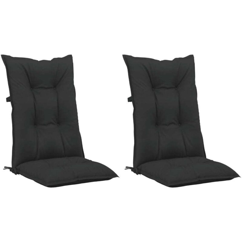 

Cojines para sillas de jardín 2 uds negro 120x50x7 cm - Negro - Vidaxl