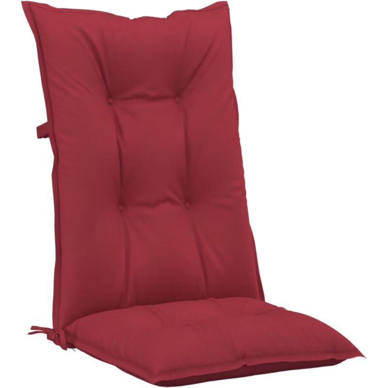 

Cojines para sillas de jardín 2 uds rojo tinto 120x50x7 cm - Rojo - Vidaxl