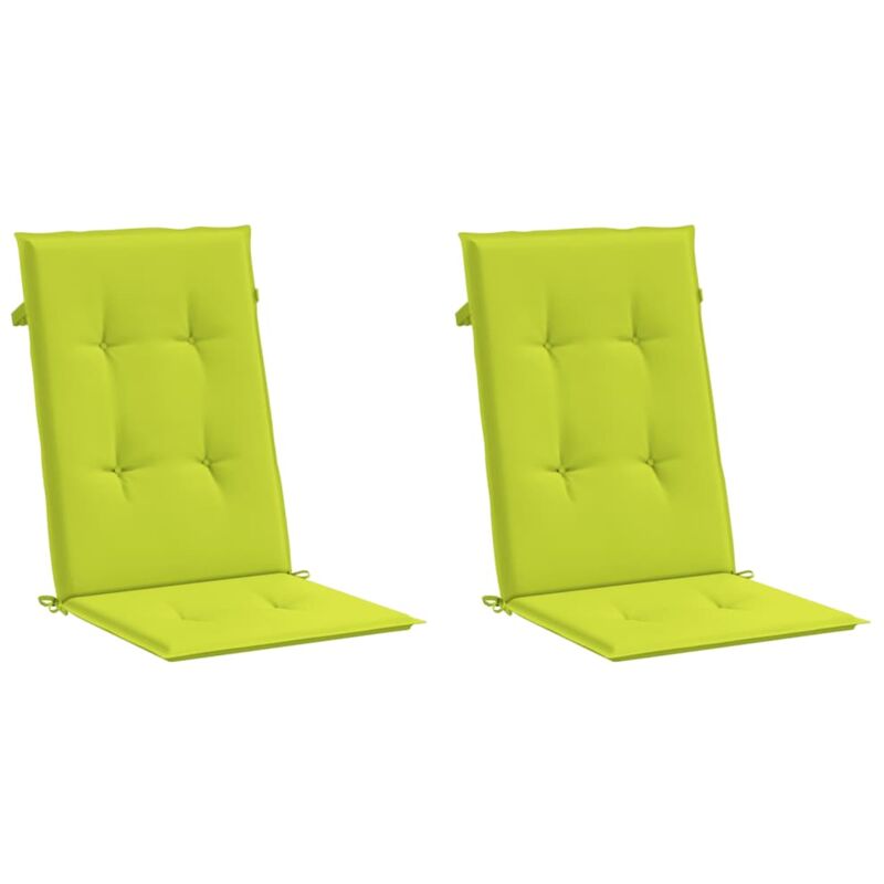

vidaXL Cojines para sillas de jardín 2 uds verde brilante 120x50x4 cm - Verde