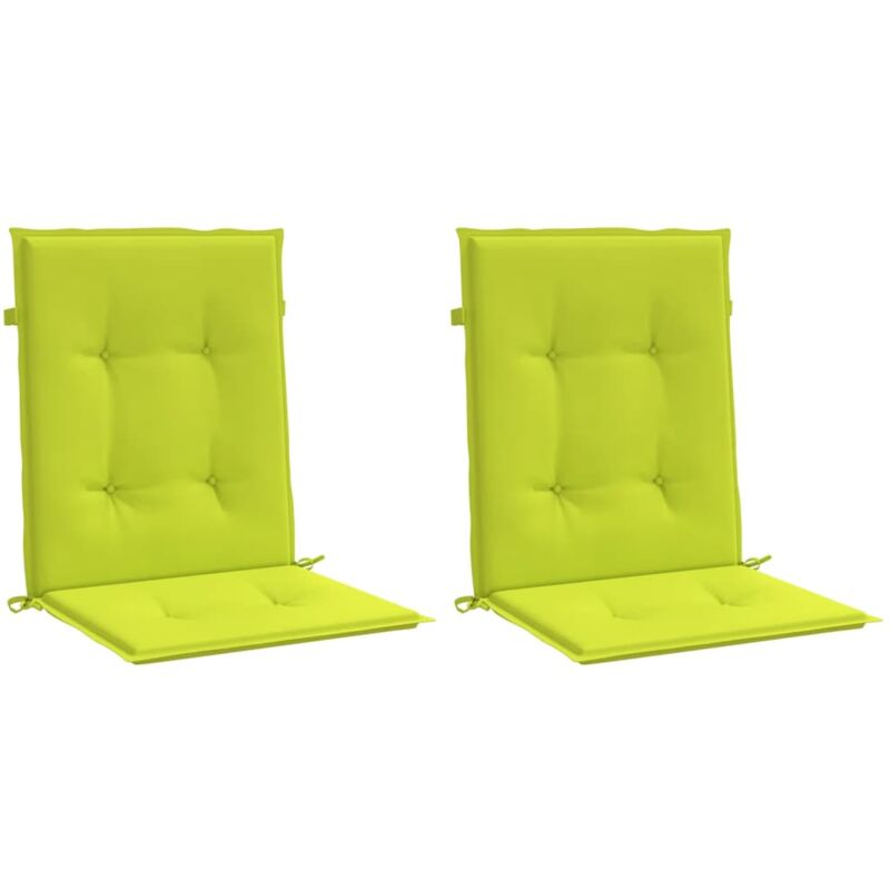 

vidaXL Cojines para sillas de jardín 2 uds verde brillante 100x50x4 cm - Verde