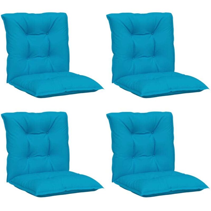

vidaXL Cojines para sillas de jardín 4 unidades azul 100x50x7 cm - Azul