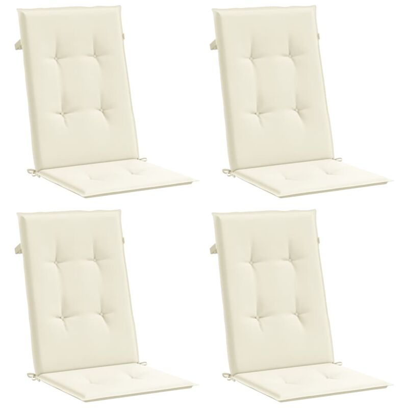

vidaXL Cojines para sillas de jardín 4 unidades crema 120x50x4 cm - Crema