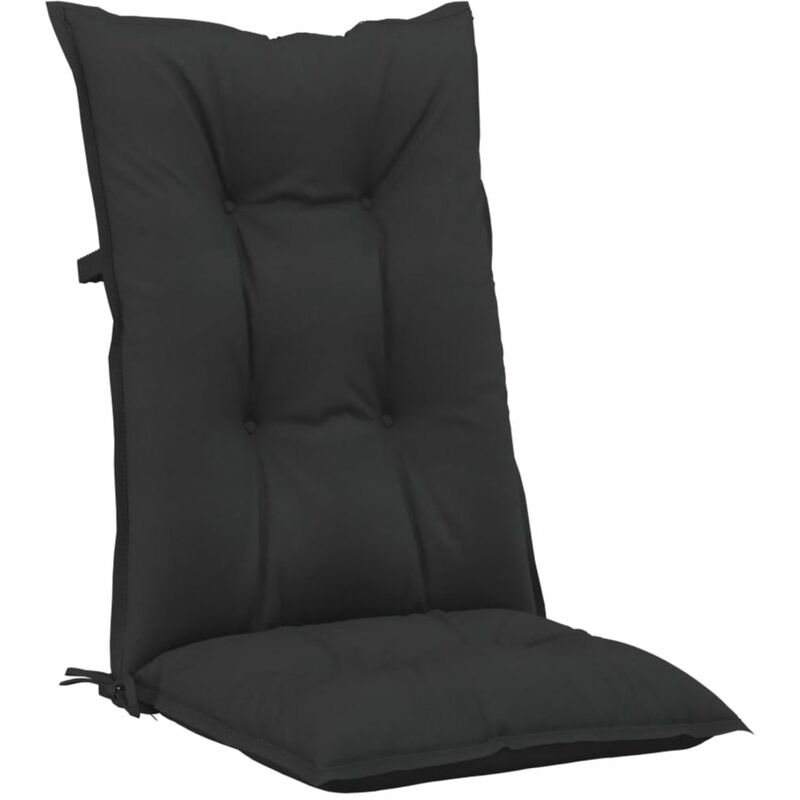 

vidaXL Cojines para sillas de jardín 6 uds negro 120x50x7 cm - Negro