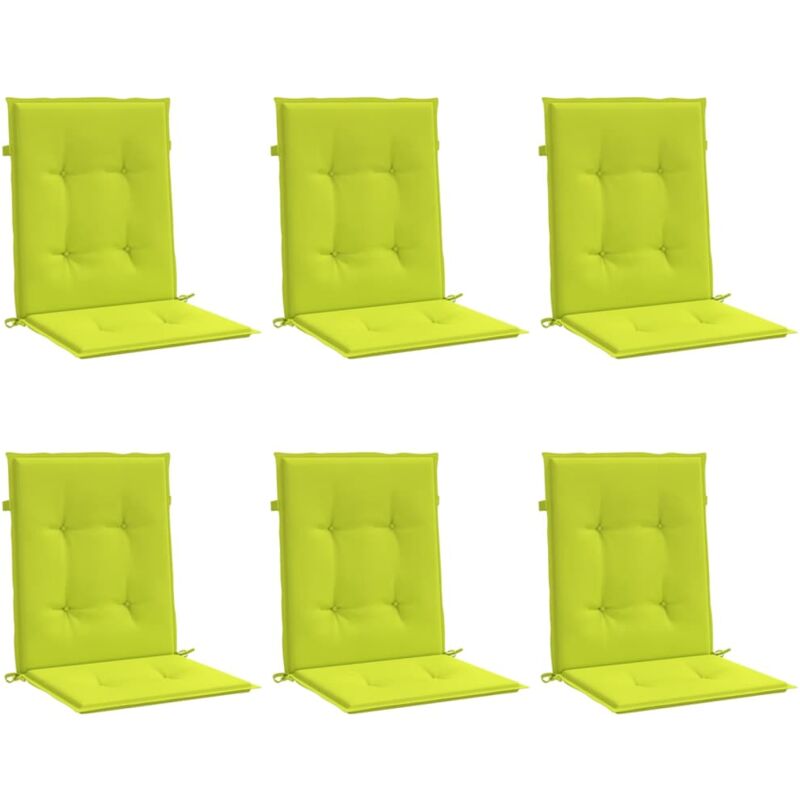 

vidaXL Cojines para sillas de jardín 6 uds verde brillante 100x50x4 cm - Verde