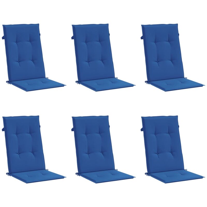 

Cojines para sillas de jardín 6 unidades azul klein 120x50x4 cm - Azul - Vidaxl