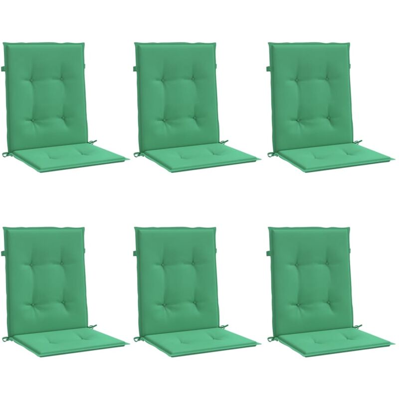 

vidaXL Cojines para sillas de jardín 6 unidades verde 100x50x4 cm - Verde