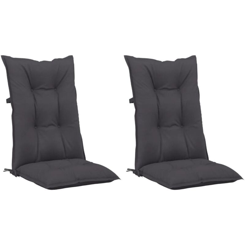 

vidaXL Cojines para sillas de jardín 2 uds gris antracita 120x50x7 cm - Antracita