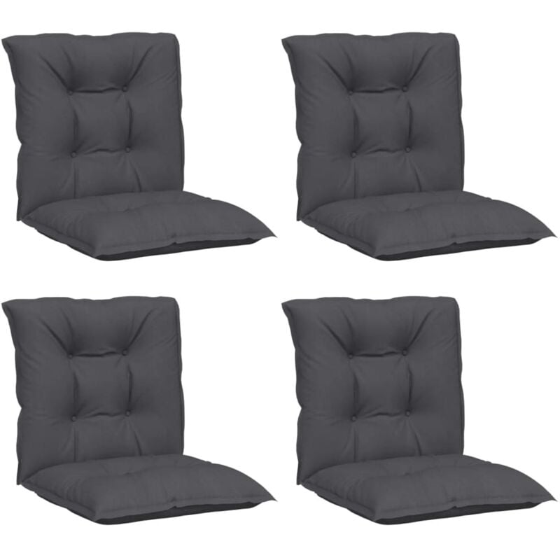 

vidaXL Cojines para sillas de jardín 4 uds gris antracita 100x50x7 cm - Antracita