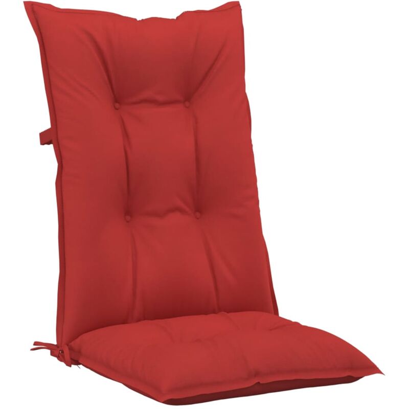 

vidaXL Cojines para sillas de jardín 4 uds rojo 120x50x7 cm - Rojo