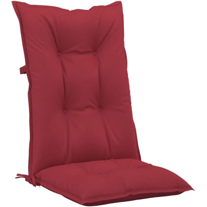 

vidaXL Cojines para sillas de jardín 4 uds rojo tinto 120x50x7 cm - Rojo