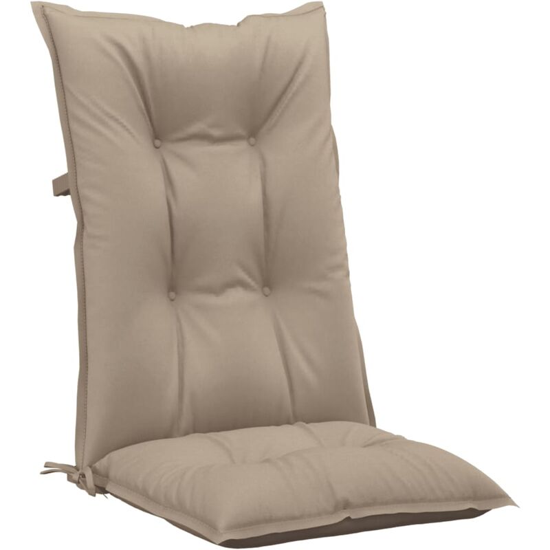 

vidaXL Cojines para sillas de jardín 4 uds taupé 120x50x7 cm - Gris Topo