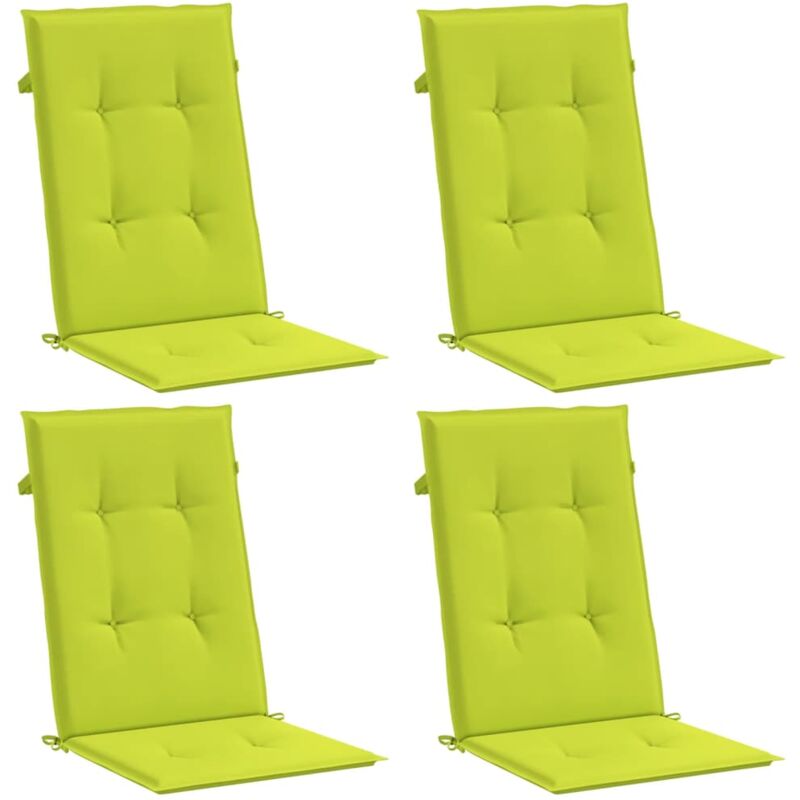 

vidaXL Cojines para sillas de jardín 4 uds verde brilante 120x50x4 cm - Verde