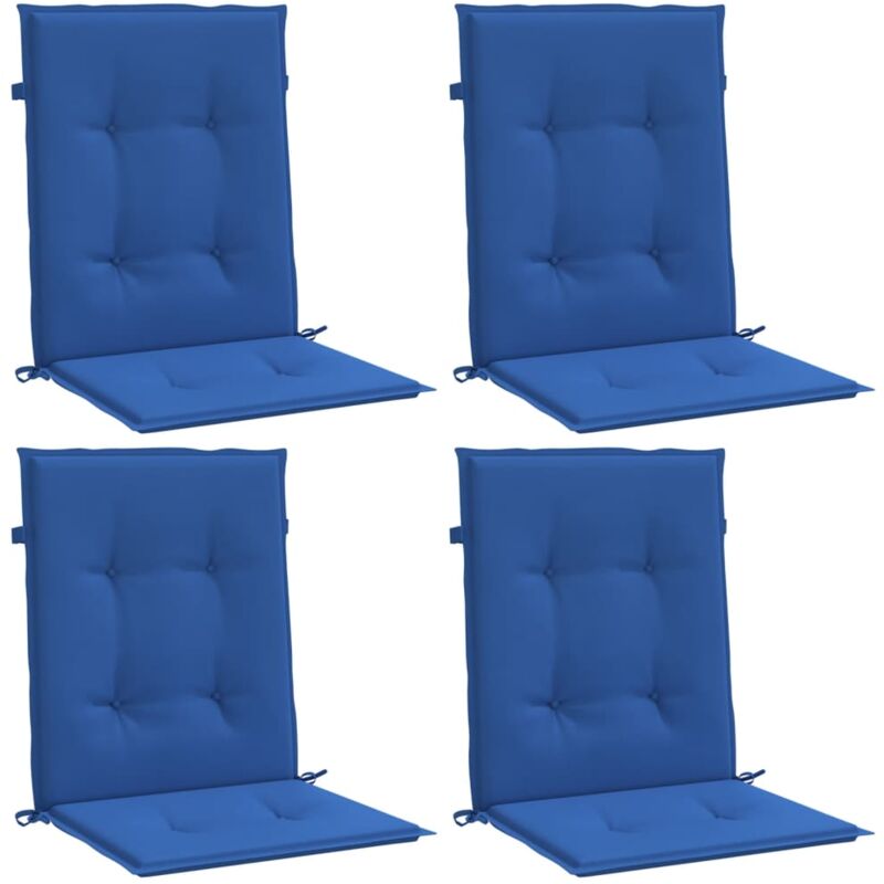 

vidaXL Cojines para sillas de jardín 4 unidades azul klein 100x50x4 cm - Azul