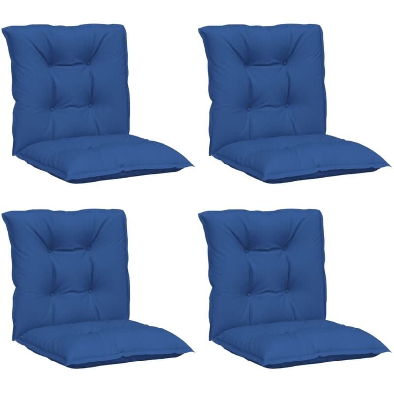 

vidaXL Cojines para sillas de jardín 4 unidades azul real 100x50x7 cm - Azul