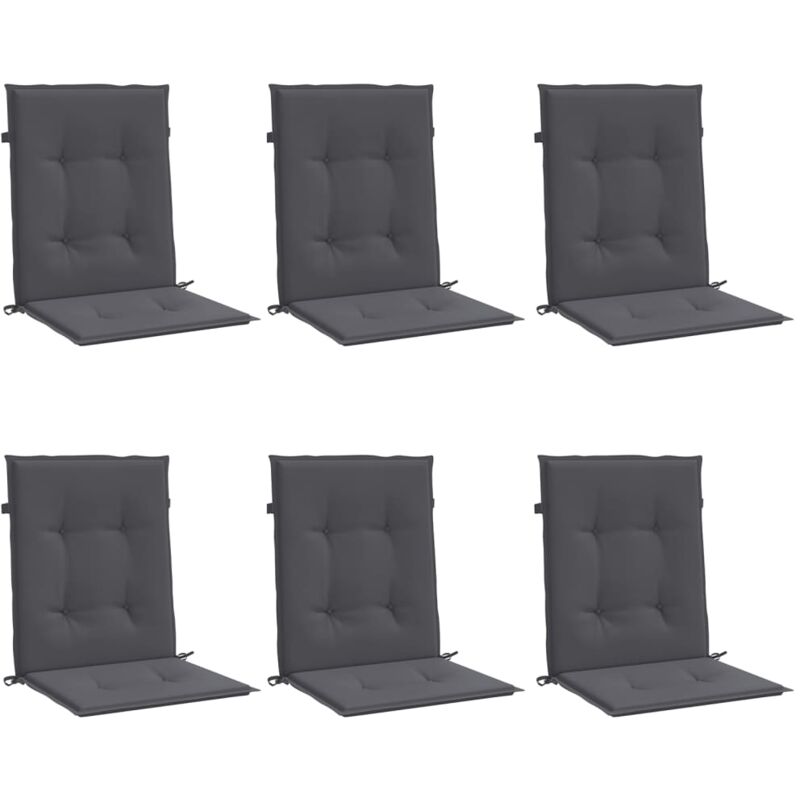 

vidaXL Cojines para sillas de jardín 6 uds gris antracita 100x50x4 cm - Antracita