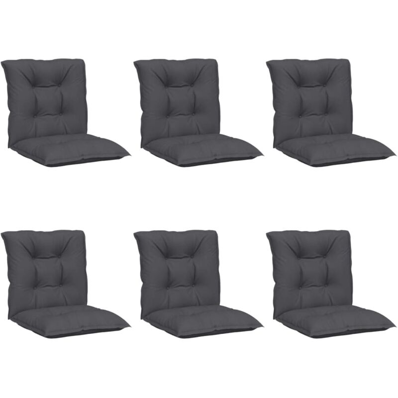 

vidaXL Cojines para sillas de jardín 6 uds gris antracita 100x50x7 cm - Antracita