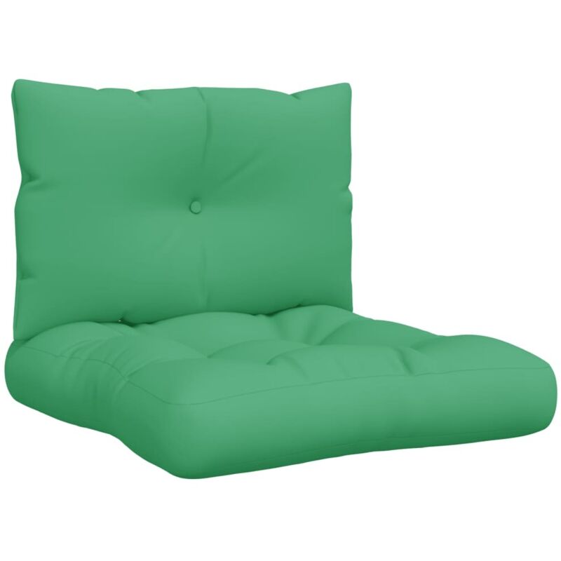 

vidaXL Cojines para sofá de palets 2 unidades tela verde - Verde