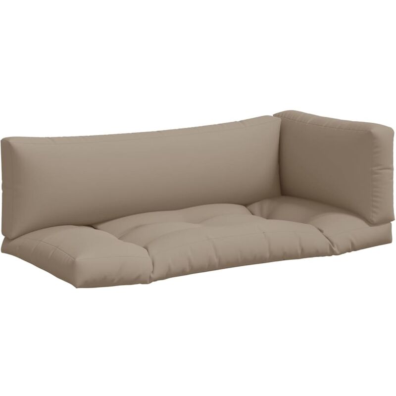 

vidaXL Cojines para sofá de palets 3 piezas gris taupe - Gris Topo