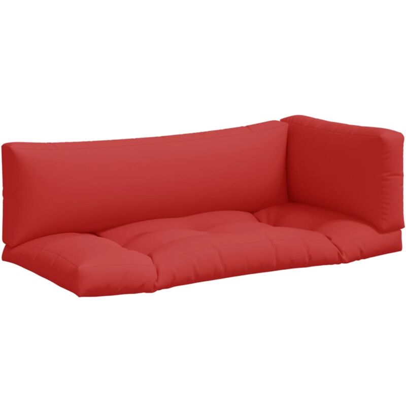 

vidaXL Cojines para sofá de palets 3 piezas rojo - Rojo