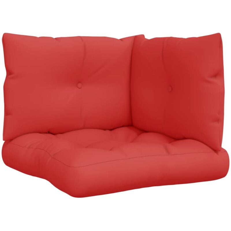 

vidaXL Cojines para sofá de palets 3 unidades tela rojo - Rojo