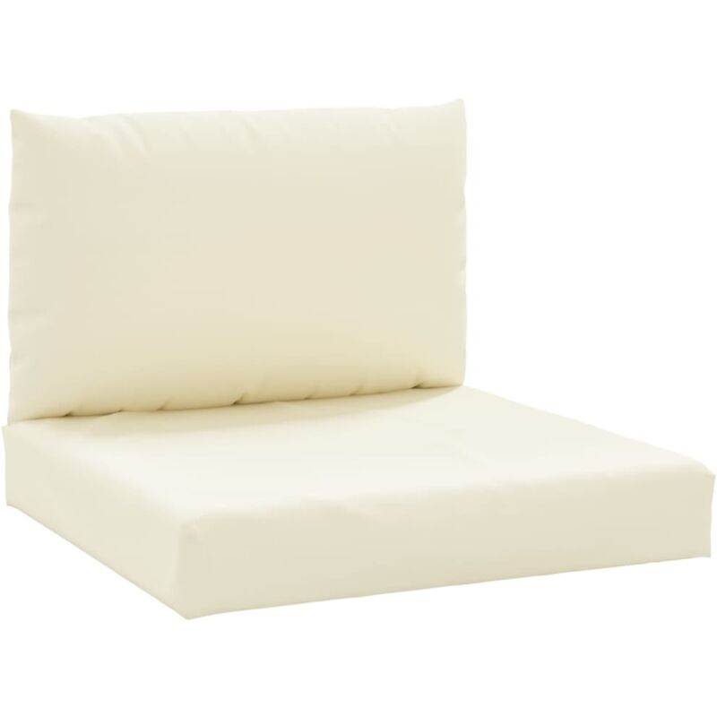 

vidaXL Cojines para sofá de palés 2 piezas tela blanco - Blanco