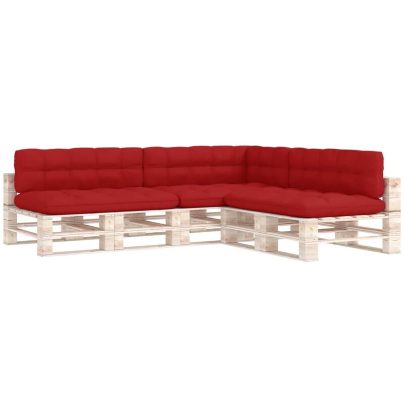 

vidaXL Cojines para sofá de palés 7 unidades rojo - Rojo