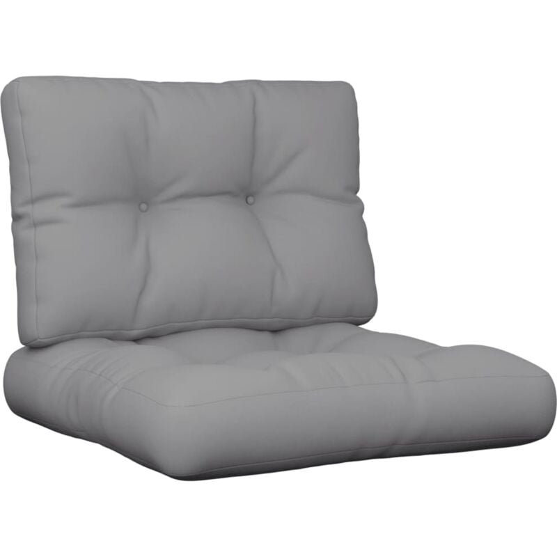

vidaXL Cojines para sofá de palets 2 piezas gris - Gris