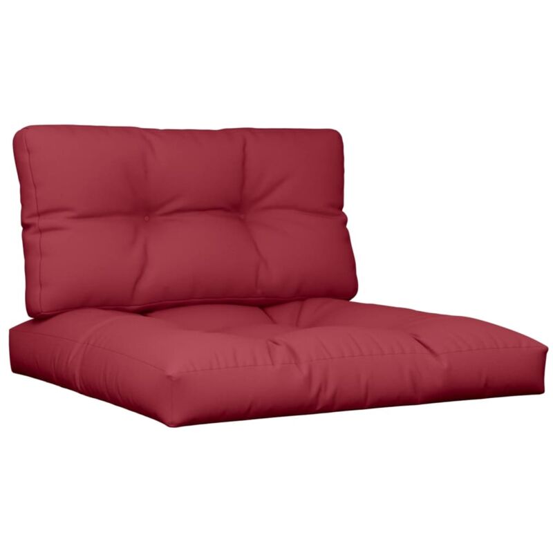

vidaXL Cojines para sofá de palets 2 piezas rojo vino tinto - Rojo