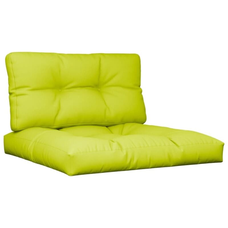 

vidaXL Cojines para sofá de palets 2 piezas verde brillante - Verde