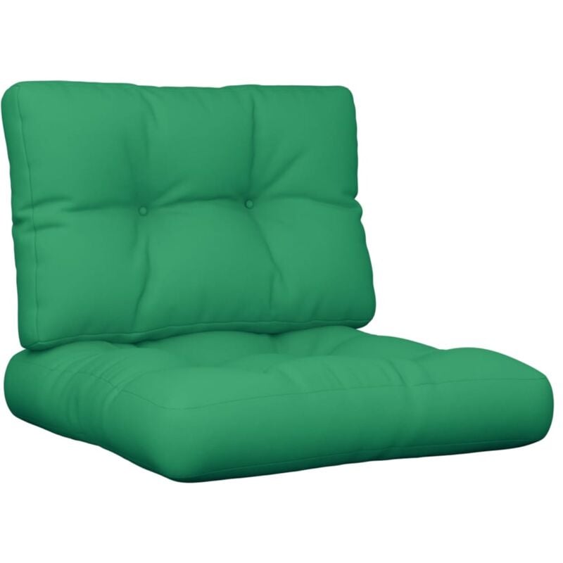 

vidaXL Cojines para sofá de palets 2 piezas verde - Verde